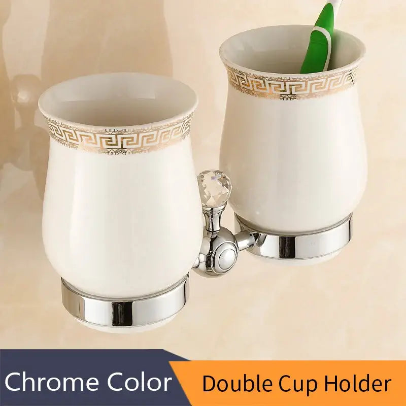 Crystal brass gold toilet paper holder bathroom accessory