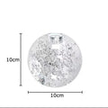 Crystal bubble ball vase with yellow artificial flowers for desk