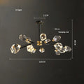 Crystal copper chandelier lighting gold & black dining room