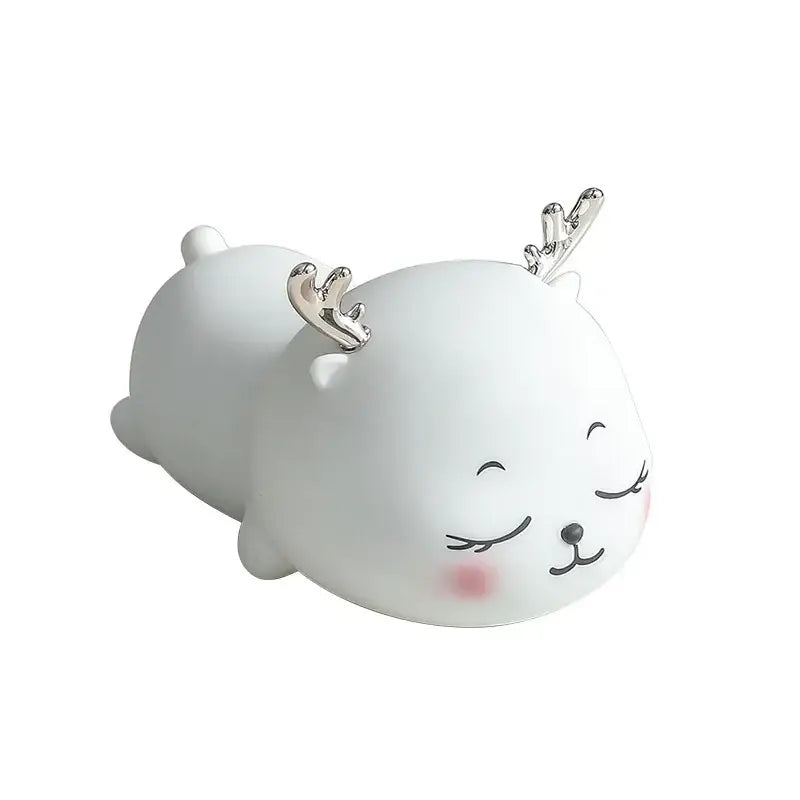 Cute cream colorful deer led lamp for bedroom