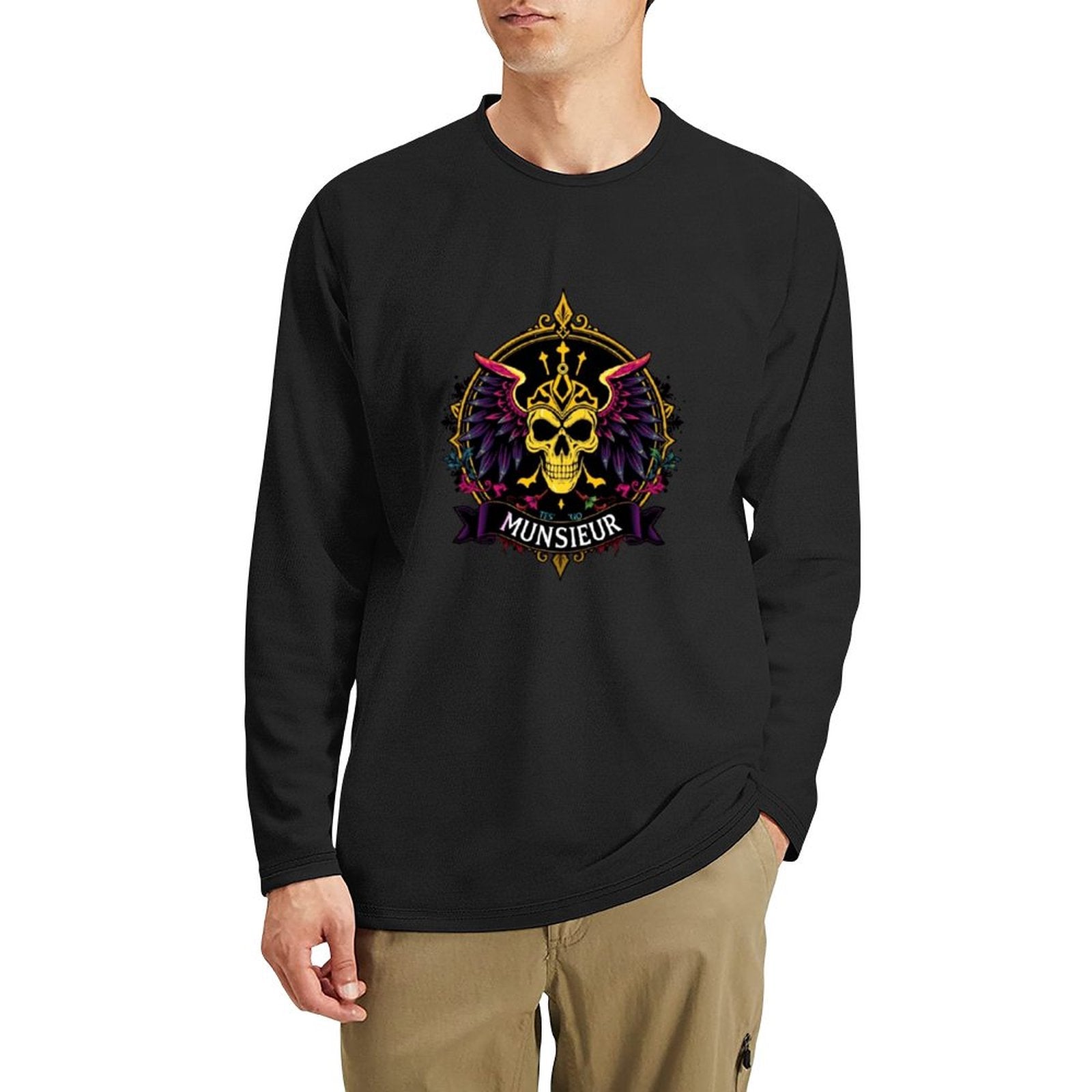 Munsieur Long Sleeve Tee for Men: Ultra-Soft Fabric for All-Day Wear