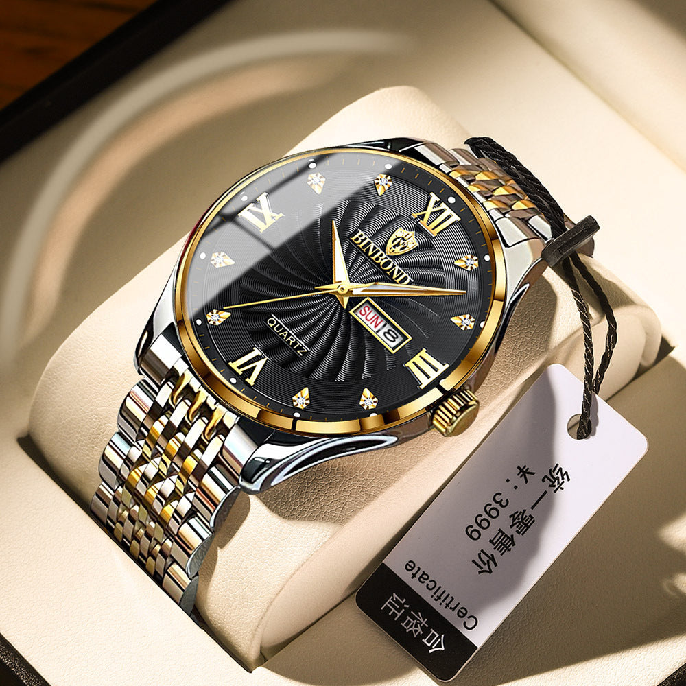Men's Watch Double Calendar Waterproof