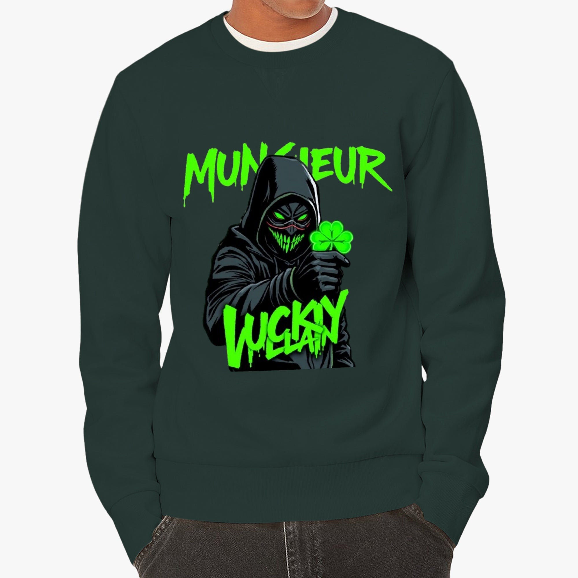St. Patrick's Day Collection Munsieur Unisex Clover Gang 🍀 Crewneck Hoodie Sweater