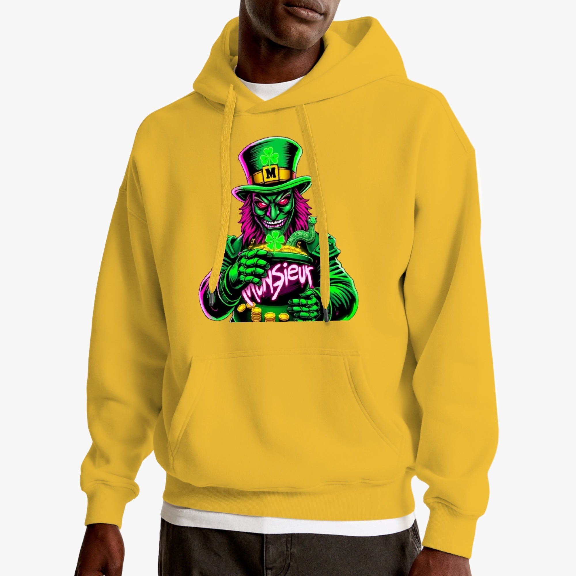 St. Patrick's Day Collection Munsieur Leprechaun Mafia Unisex Premium Pullover Hoodie Sweater
