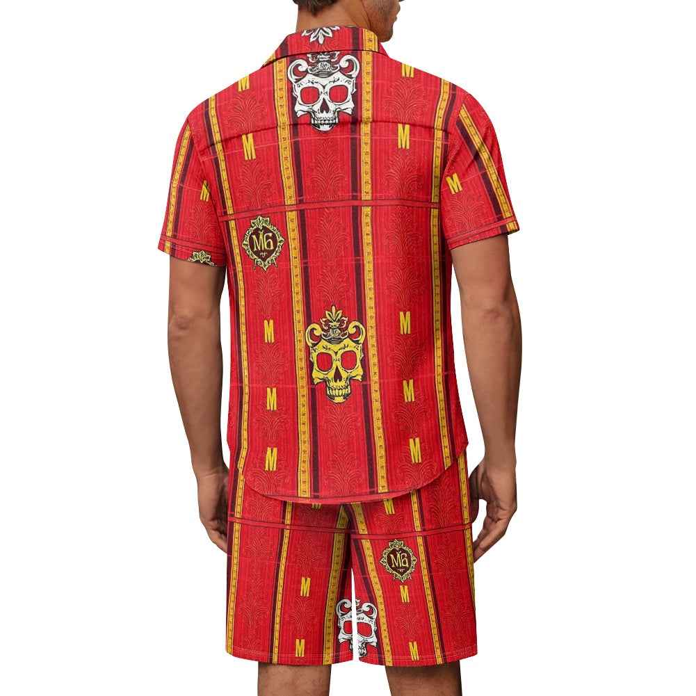 Men's Lounge Set - Two Piece Casual Shorts Outfit for Relaxation