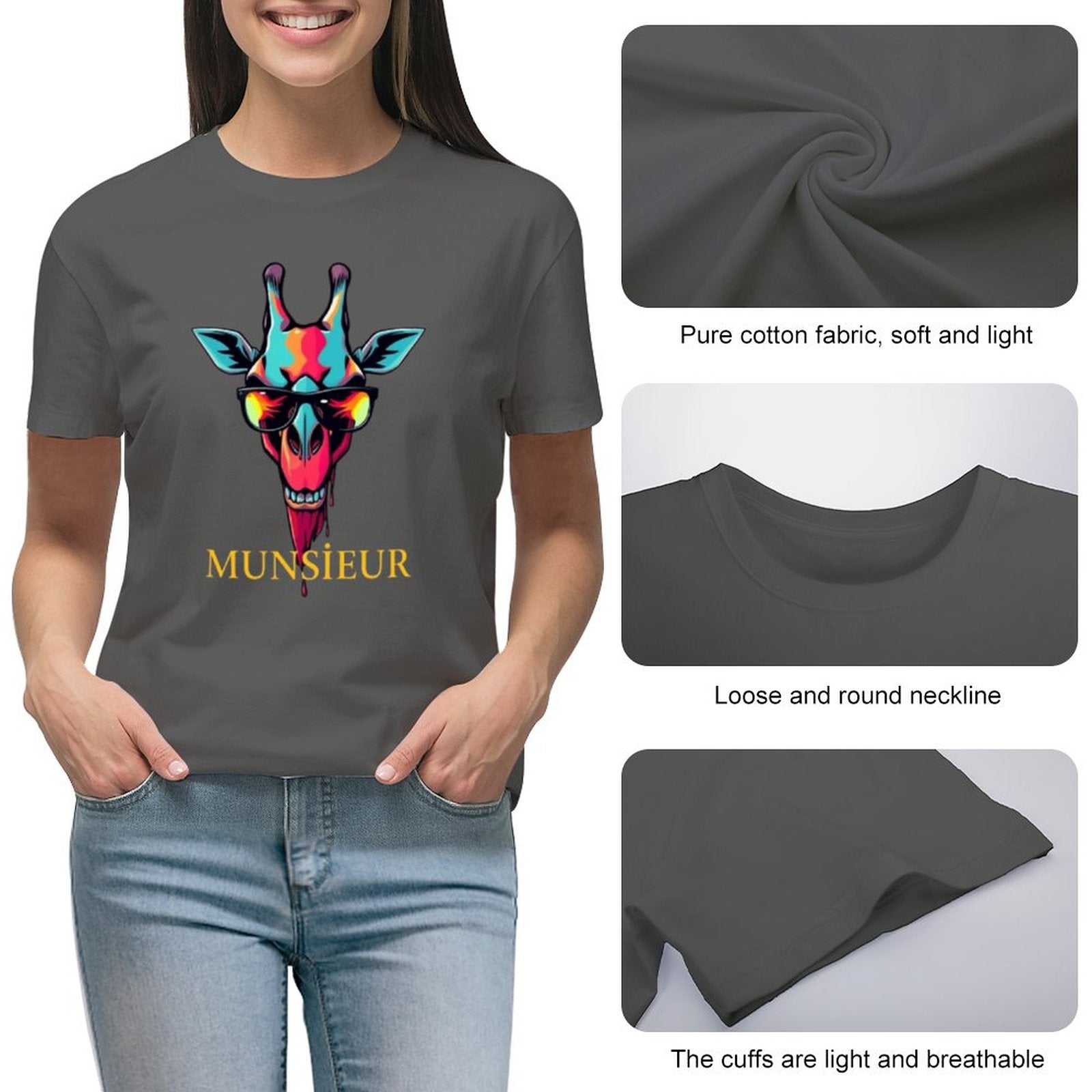 Munsieur T-Shirt for Women: Perfectly Tailored for Modern Confidence for Her