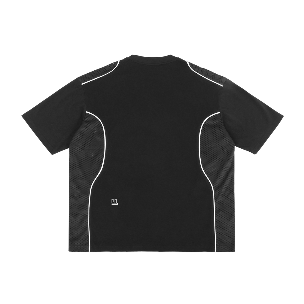 Fearless Apparel Line Contrast Piped Panel T-Shirt