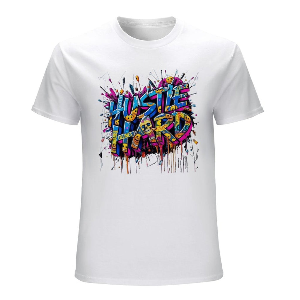 Men's Tee "Hustle Hard" Streetwear Design by Crown Co.👑