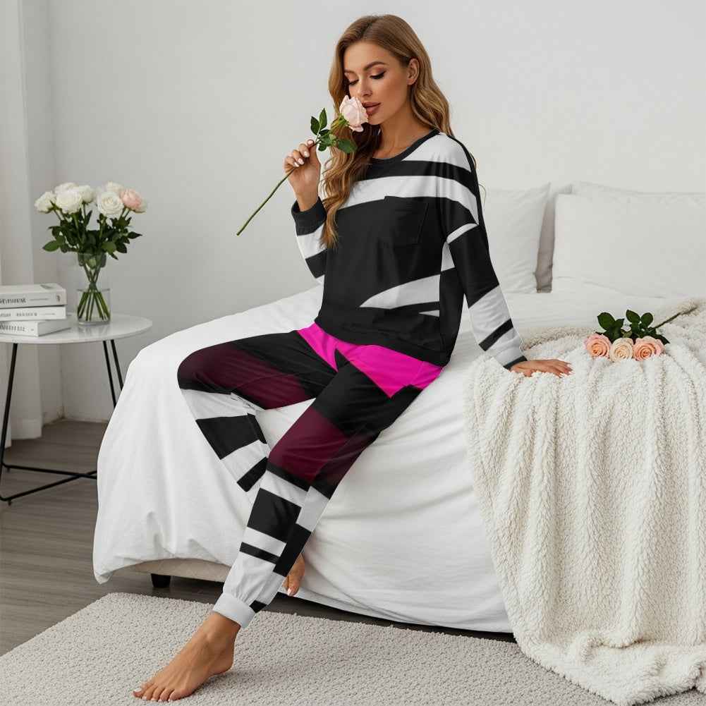 MUNSIEUR Women's Drawstring Pajamas Set