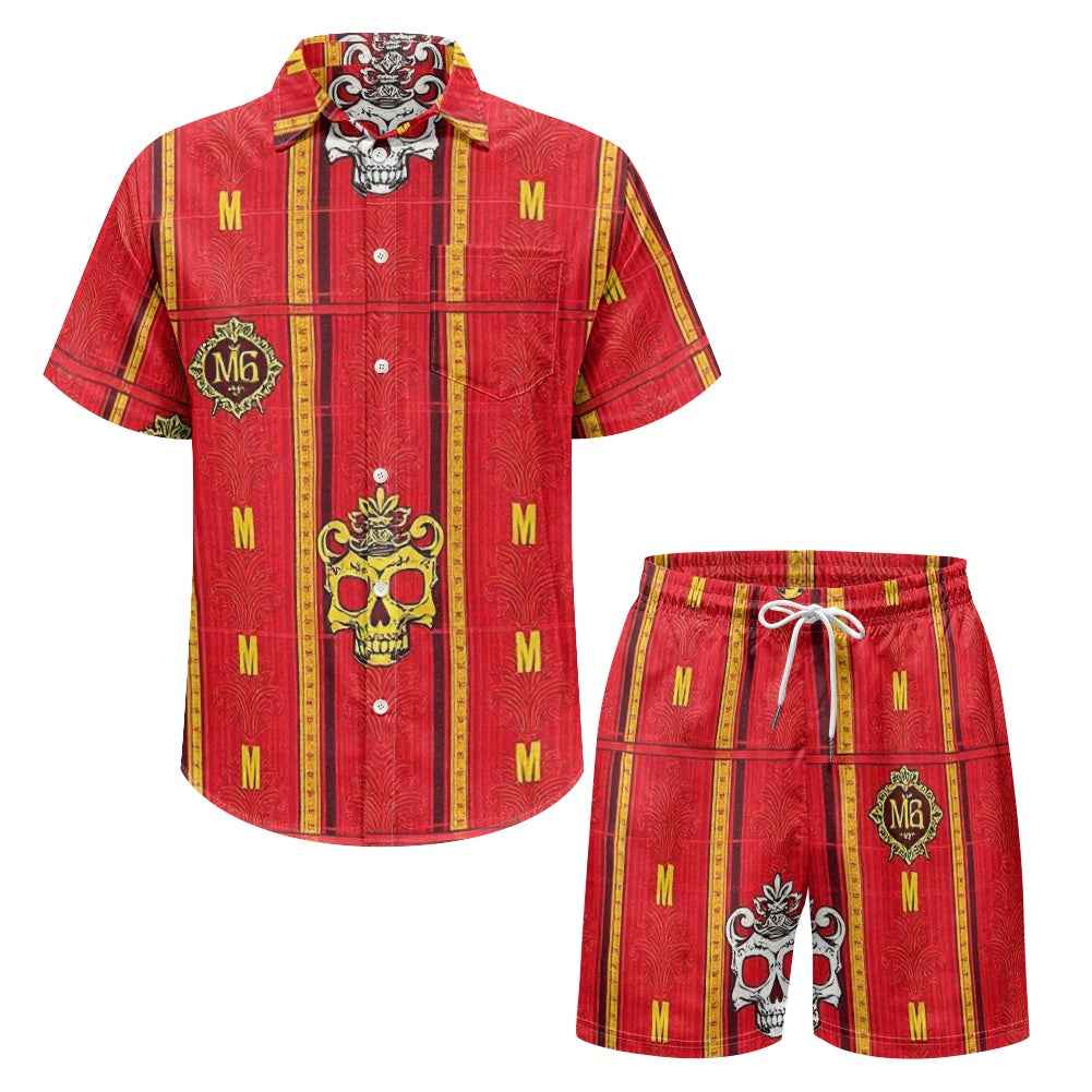 Men's Lounge Set - Two Piece Casual Shorts Outfit for Relaxation