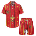 Men's Lounge Set - Two Piece Casual Shorts Outfit for Relaxation