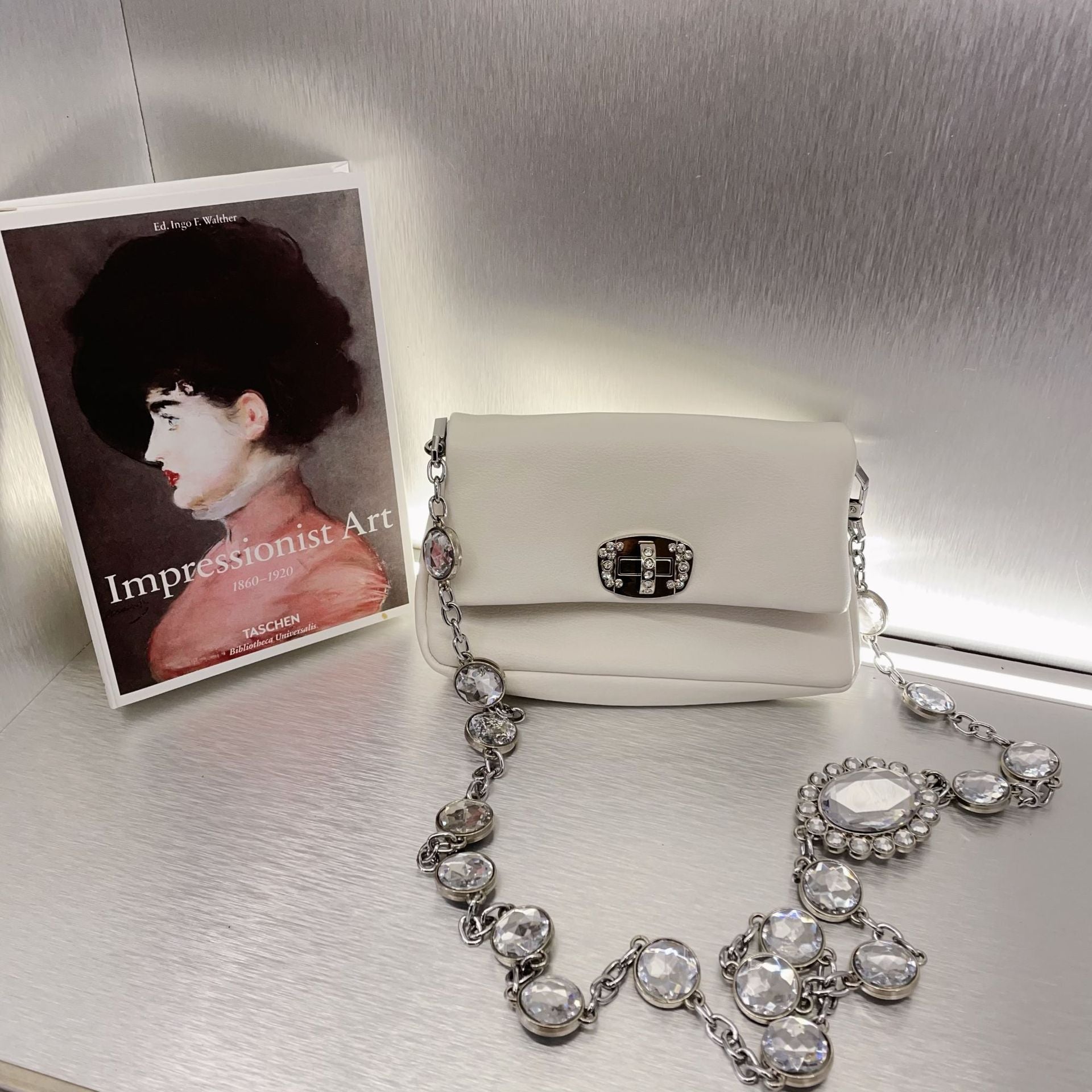 Shiny Diamond-encrusted Rhinestone Women's Trendy Messenger Handbag