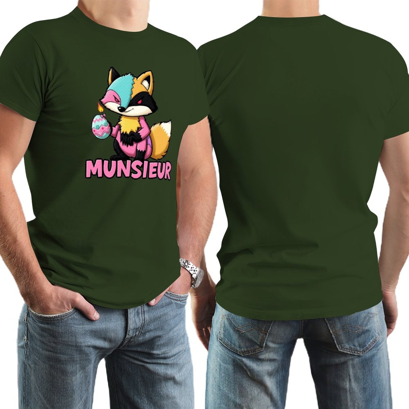 Munsieur Men's Tee Easter Collection "Sly Fox" Designer Tee