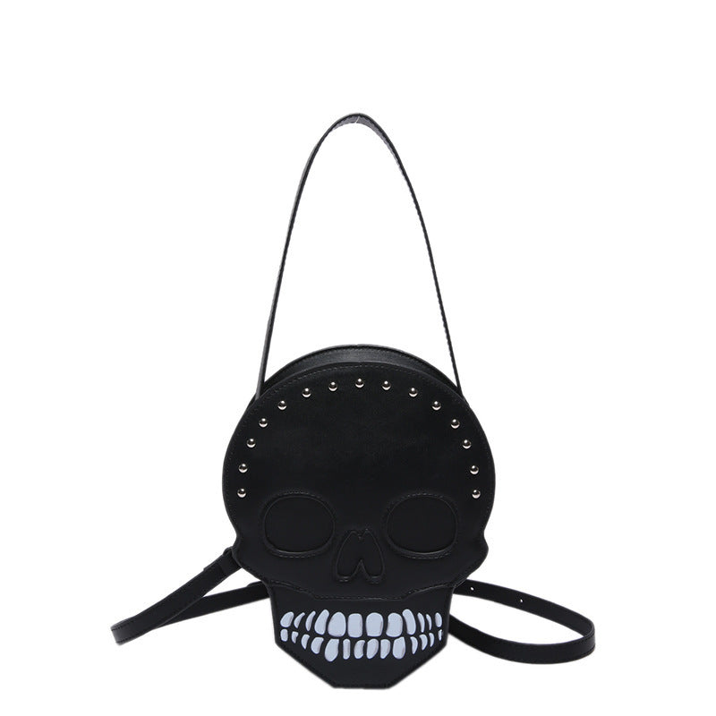 Halloween Skull Crossbody Bag - Gothic Messenger Shoulder Bag for Women