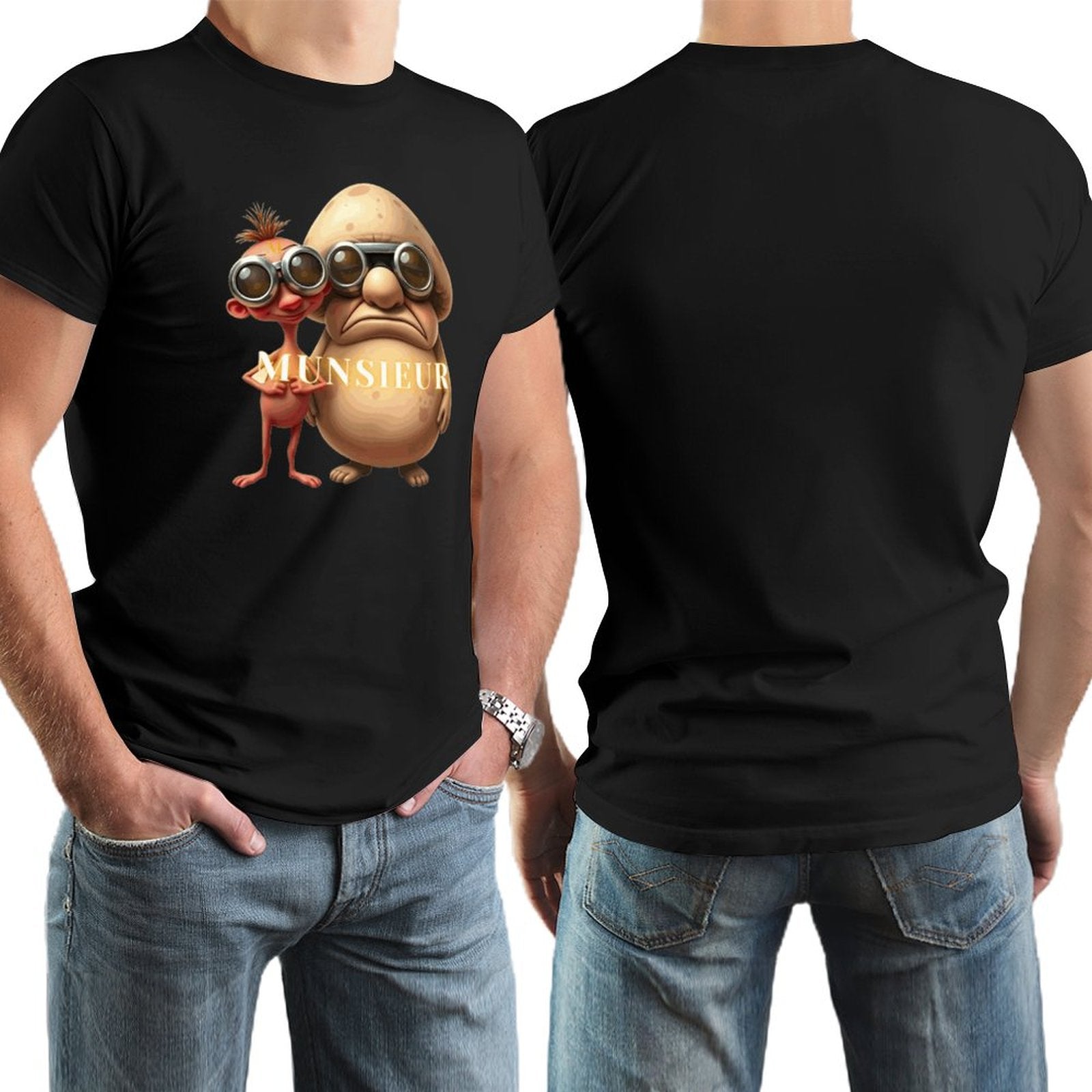 Munsieur Men's Tee "Stinky Pinky and Backdoor Bandit" Adult Humor