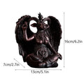 Dark bronze baphomet horned devil statue office gothic decor
