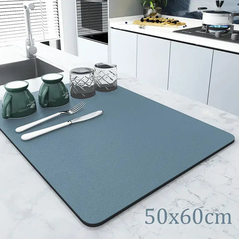 Dark gray silicone decorbites coffee mat absorbent kitchen drying mat