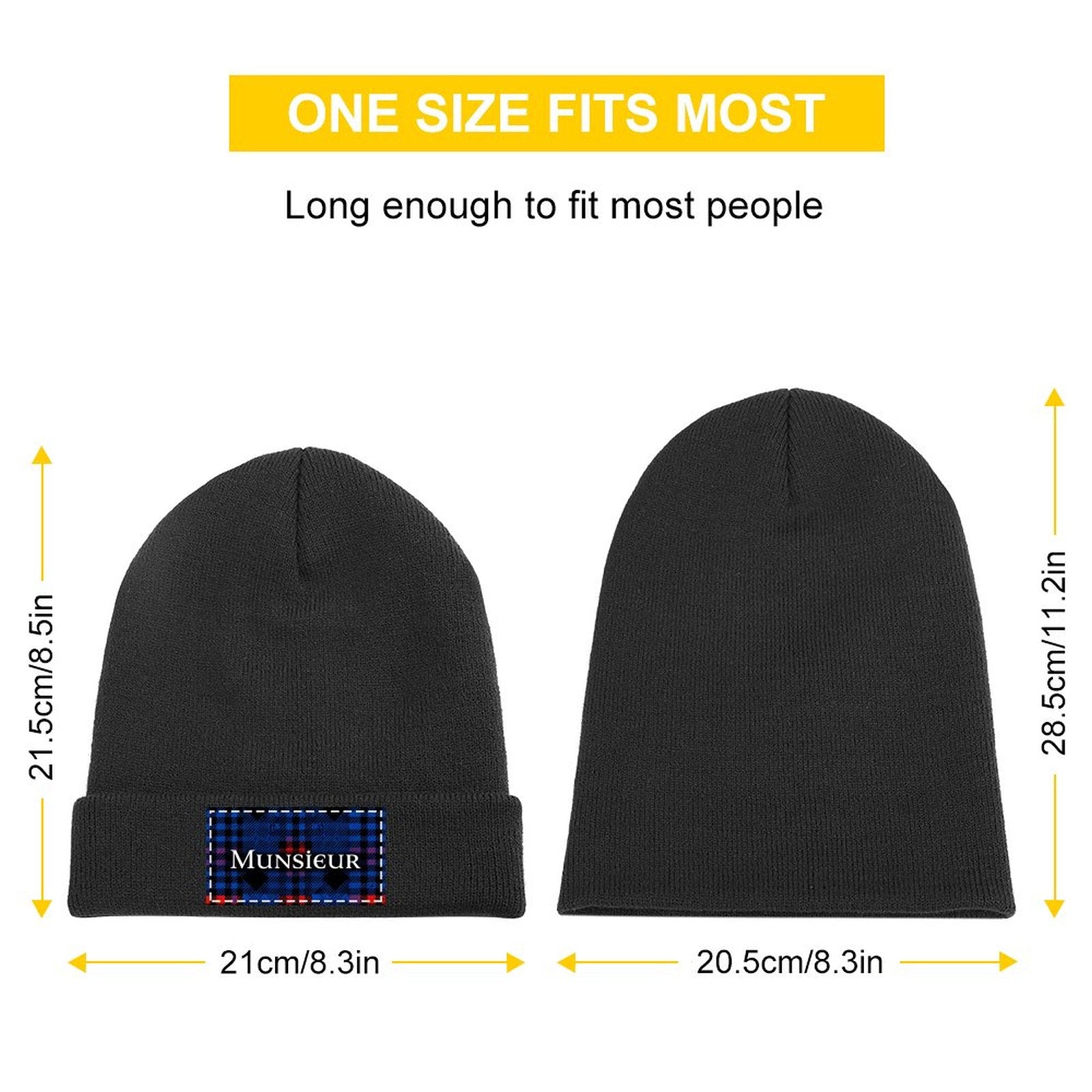 Munsieur Beanie Custom Knit Hat for Cold Weather