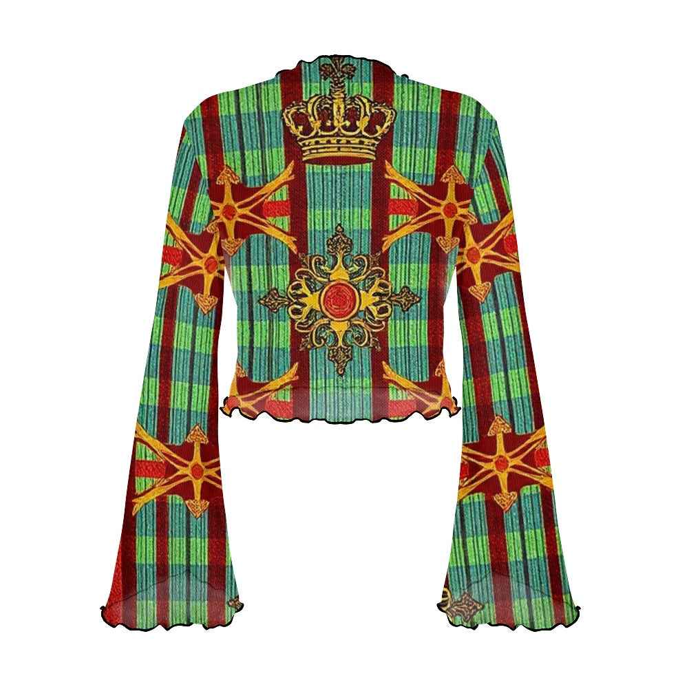 Women's Bell Sleeve Blouse - Stylish Long Sleeve Shirt for Women
