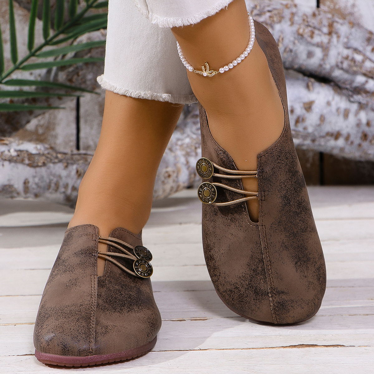 Round Toe Slip-Ons