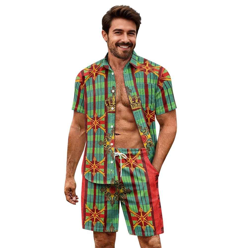Men's Shorts Set - Two Piece Casual Summer Outfit for Men