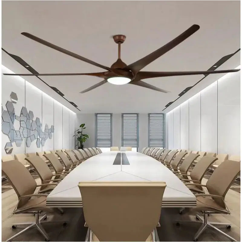 Modern dark bronze 100 inch large ceiling fan living room light