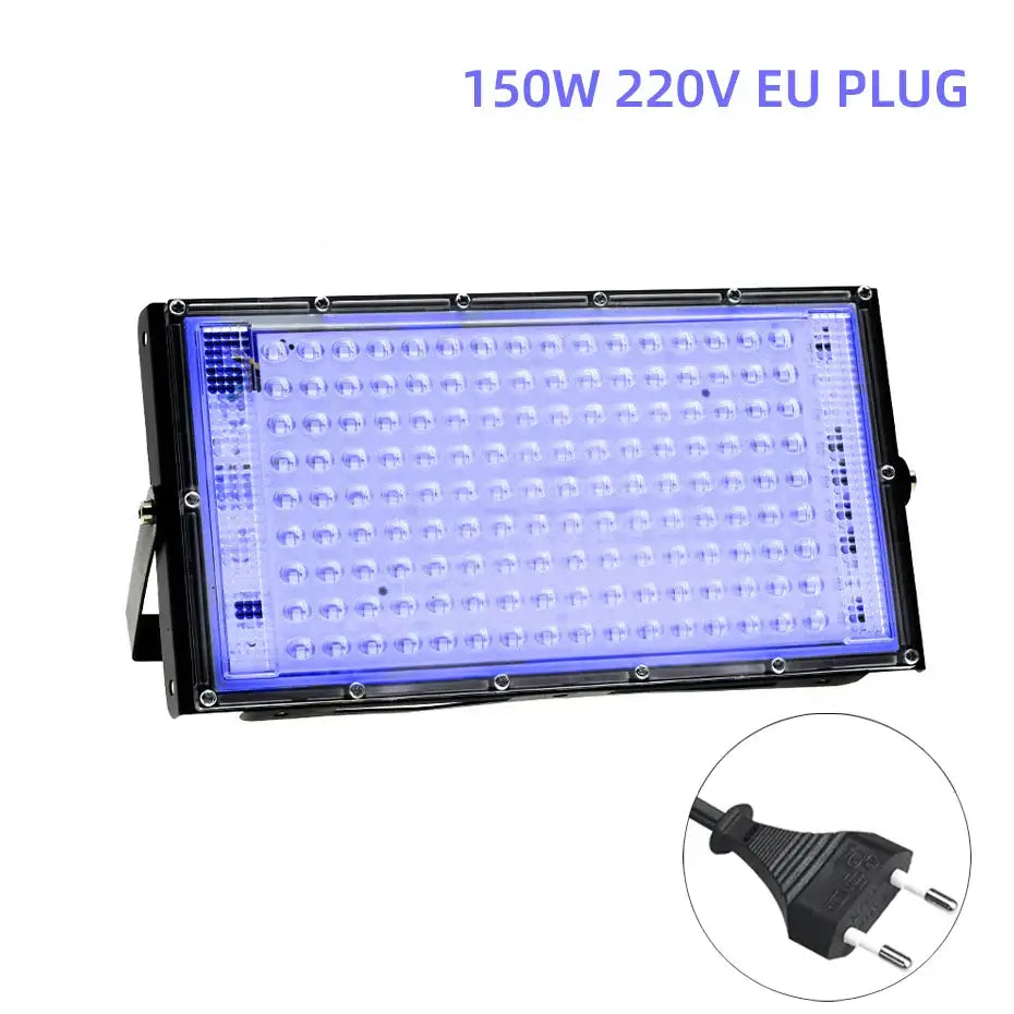 Decorbites 100w led uv blacklight panel for party room bright blue led