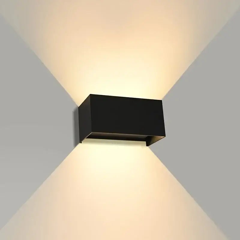Modern black minimalist 24w led wall light outdoor sconce