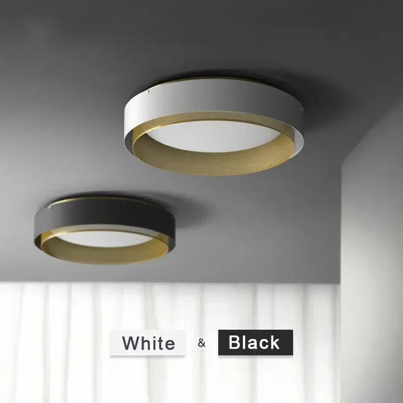 Modern black & gold led ceiling lamp for home office