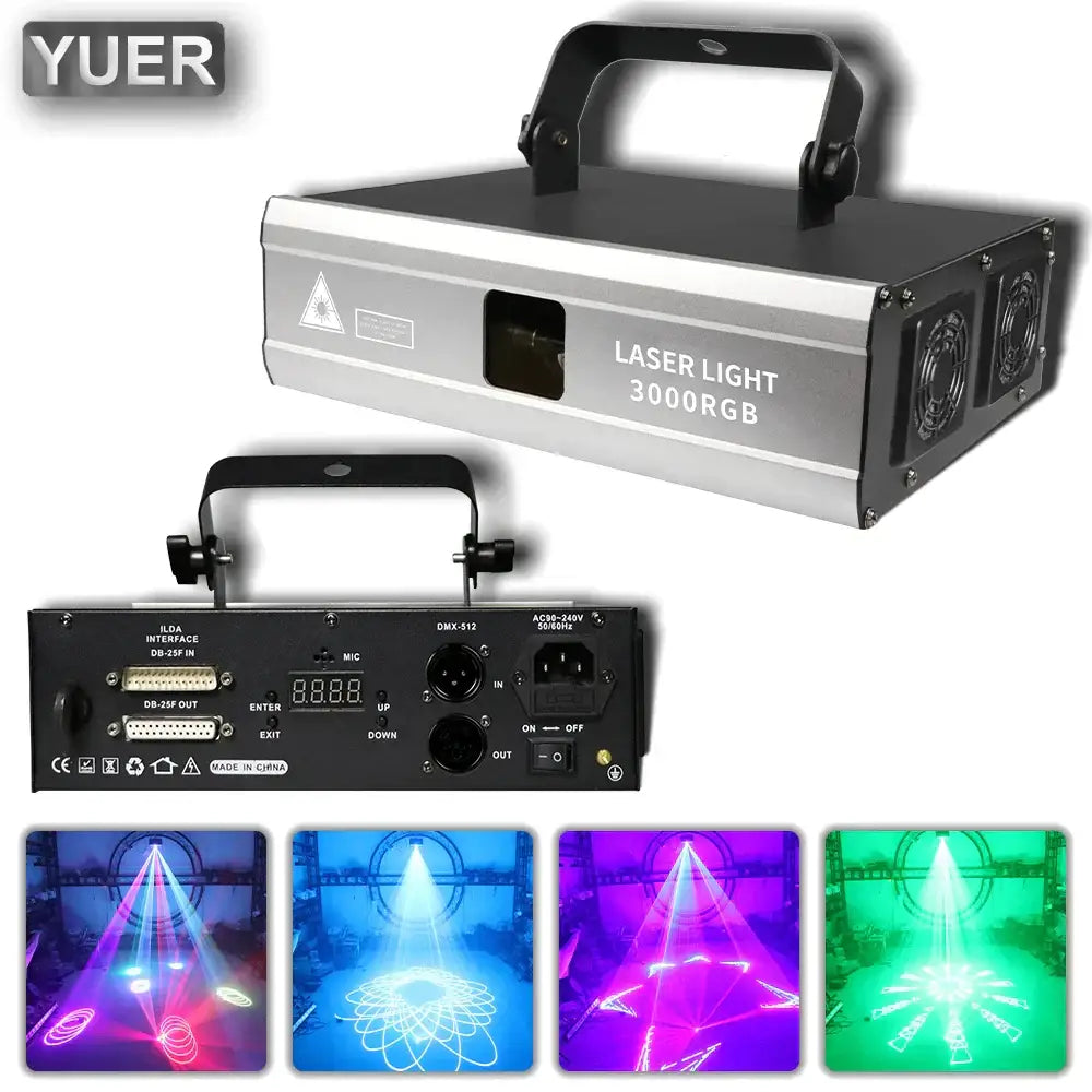 Decorbites 3d cartoon laser light projector silver & black party room