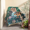 Decorbites 3d print tiger linen blanket bedroom soft warm throw