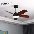 Modern black & white led ceiling fan with remote control bedroom