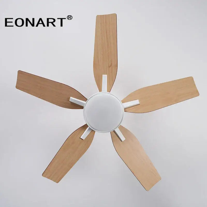 Modern black & white led ceiling fan with remote control bedroom