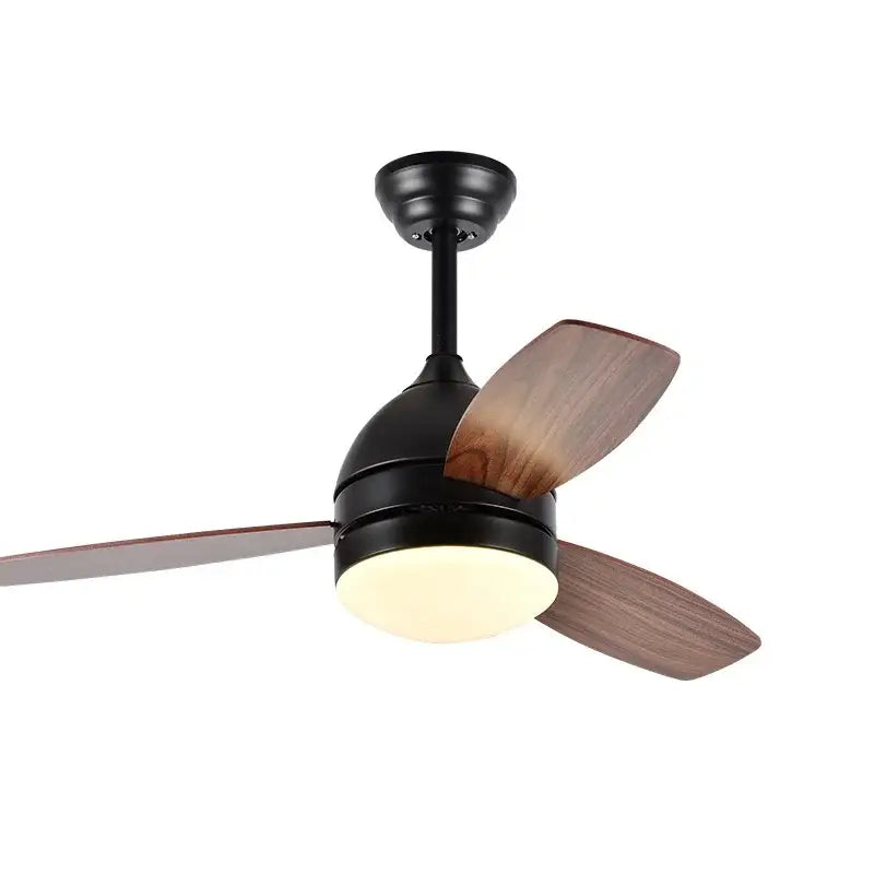 Modern white wood blades ceiling fans light bedroom with remote