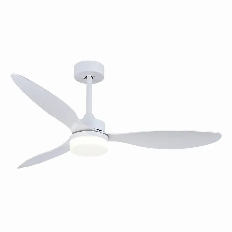 Modern black & dark brown ceiling fan with remote control bedroom light
