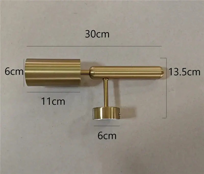 Modern brass cylindrical led ceiling track downlight kitchen light