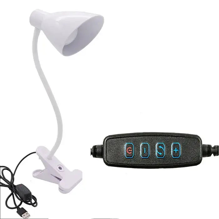 Dimmable white led clip lamp – bedroom flexible night light