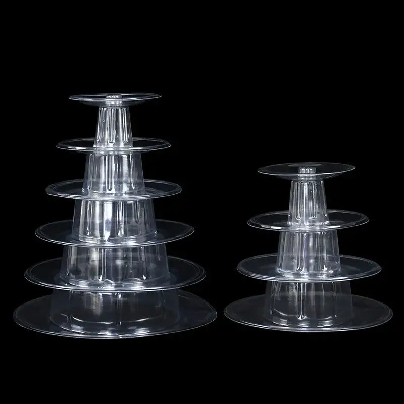Clear plastic multi tier macaron tower stand dining room cake display