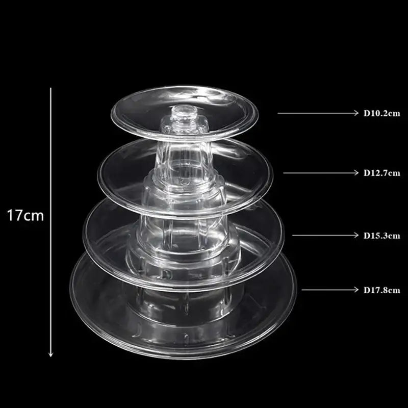Clear plastic multi tier macaron tower stand dining room cake display