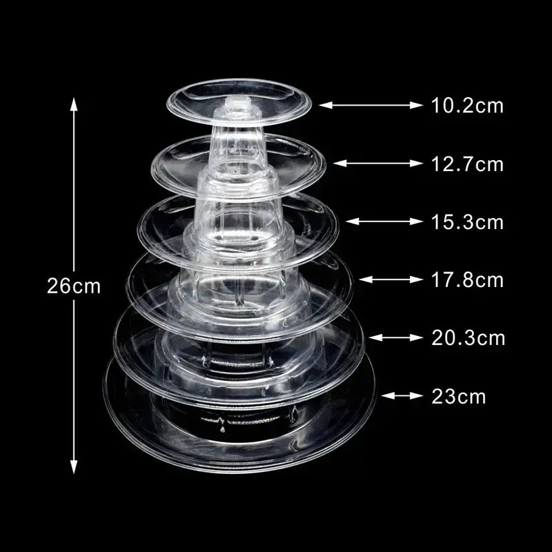 Clear plastic multi tier macaron tower stand dining room cake display