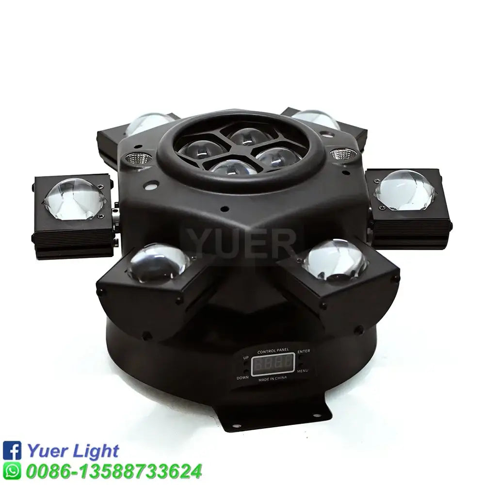 Modern black octagonal moving beam light for disco and stage room