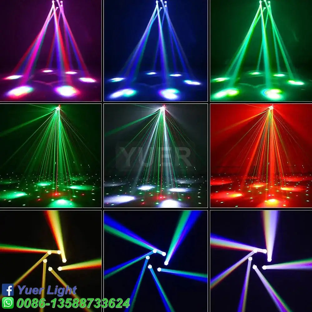 Modern black octagonal moving beam light for disco and stage room