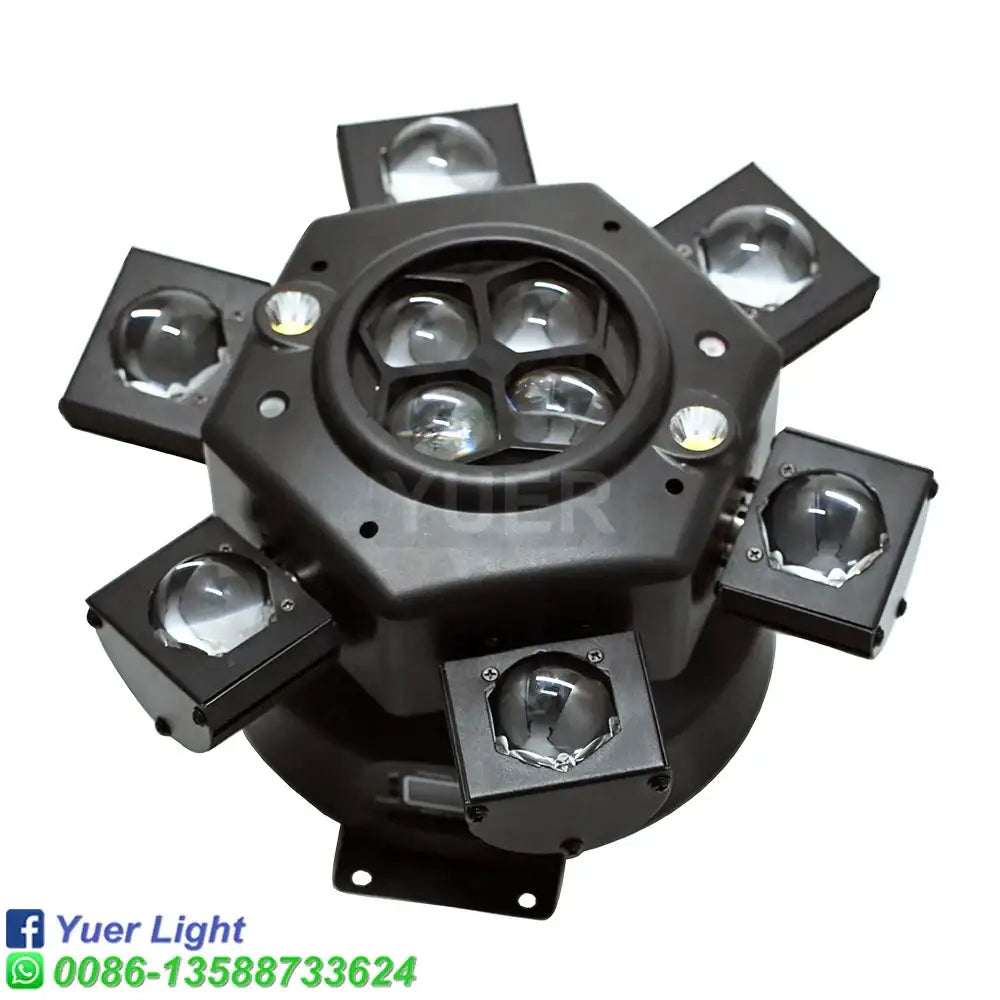 Modern black octagonal moving beam light for disco and stage room