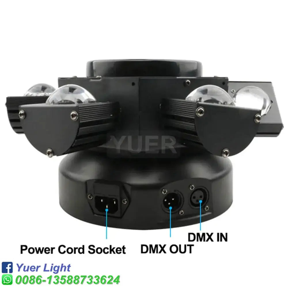 Modern black octagonal moving beam light for disco and stage room