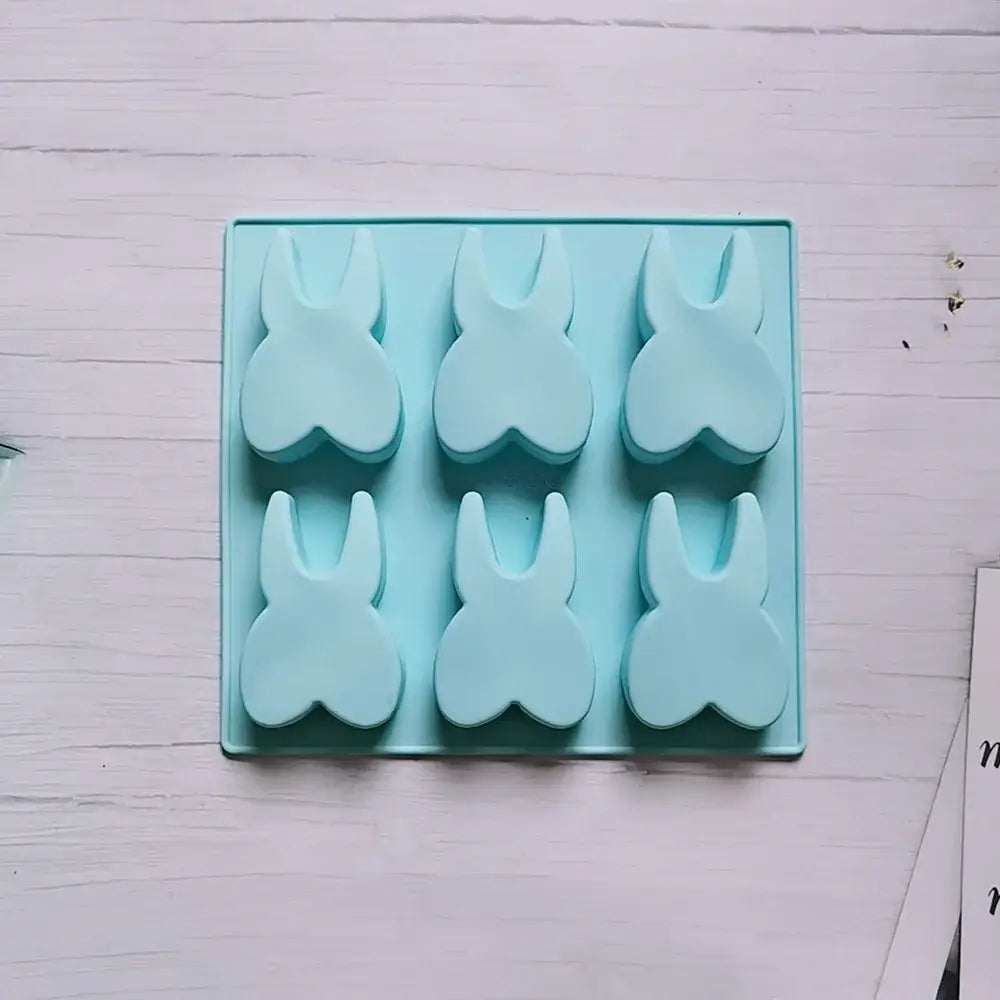 Mint green bunny silicone mold kitchen tooth silicone baking tool