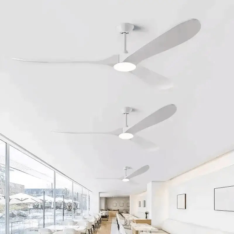Industrial vintage wood ceiling fan with remote control living room