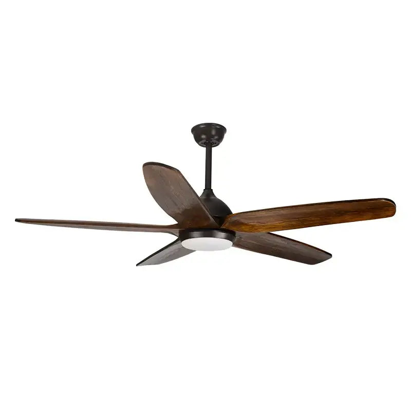 Dark bronze solid wood ceiling fan with remote control living room