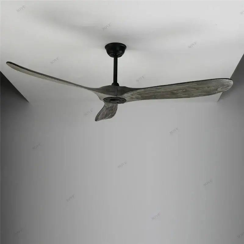 Vintage wood ceiling fan with remote control living room 60 inch