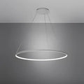Modern chrome 60cm circular led pendant light for dining room