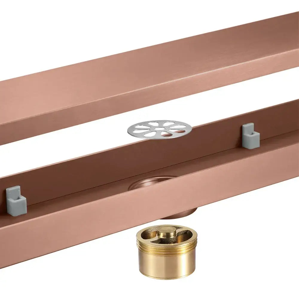 Modern 60cm rose gold bathroom floor drain with deodorant conceal